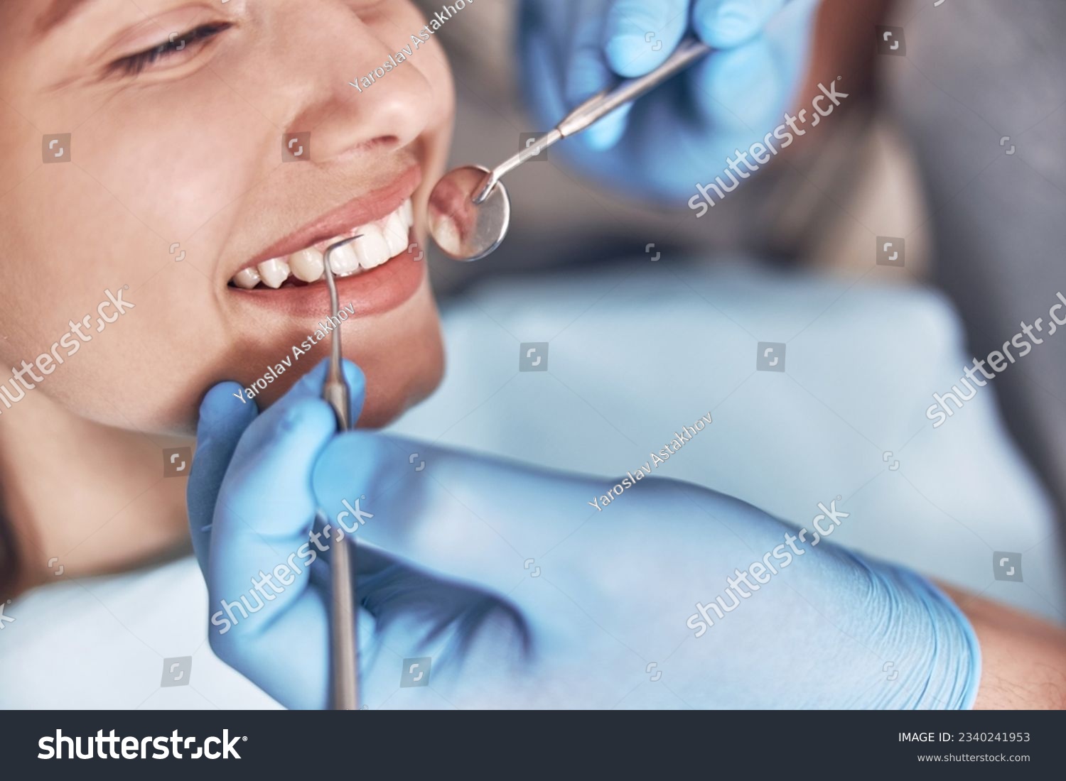 Dental cleaning illustration placeholder